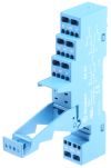 Product image for DPDT DIN rail relay skt - screwless term