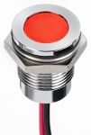 Product image for 14MM FLUSH IP67 SEALED CHR LED, RED 20MA