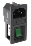 Product image for MAINS INLET,C14 6A,250VAC,SNAP MOUNTING