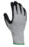 Product image for Black/grey cut 5 latex coated glove 8