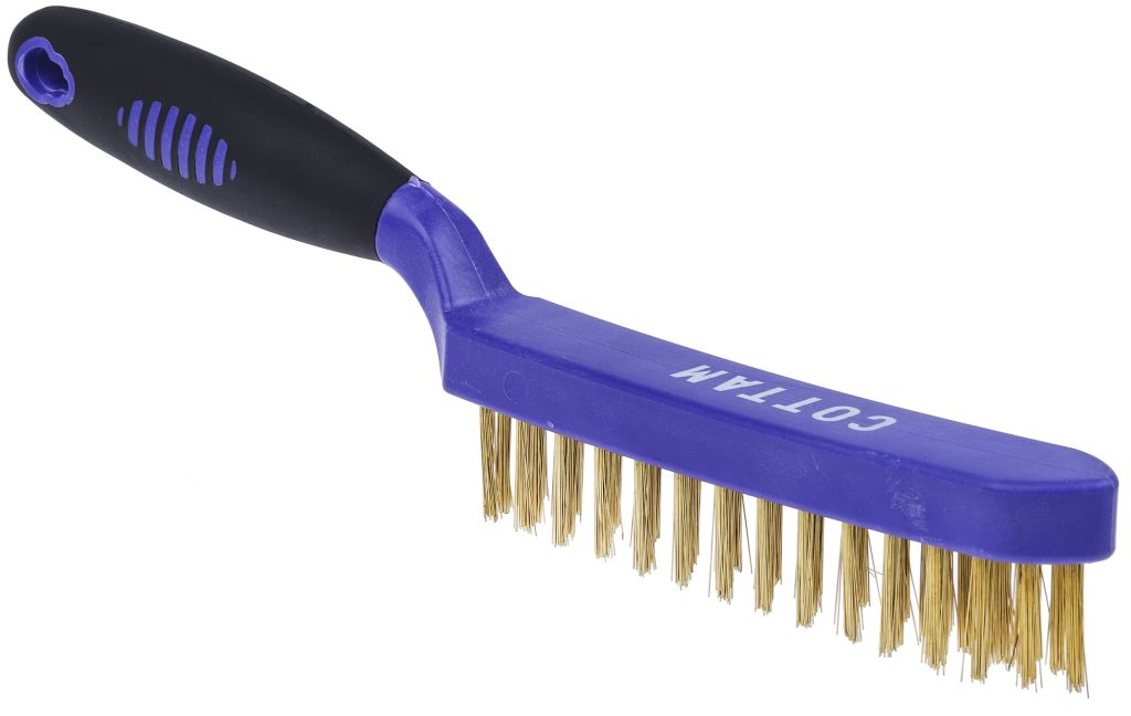 RS PRO Blue 25mm Brass Wire Brush, For Engineering, General Cleaning, Rust  Remover