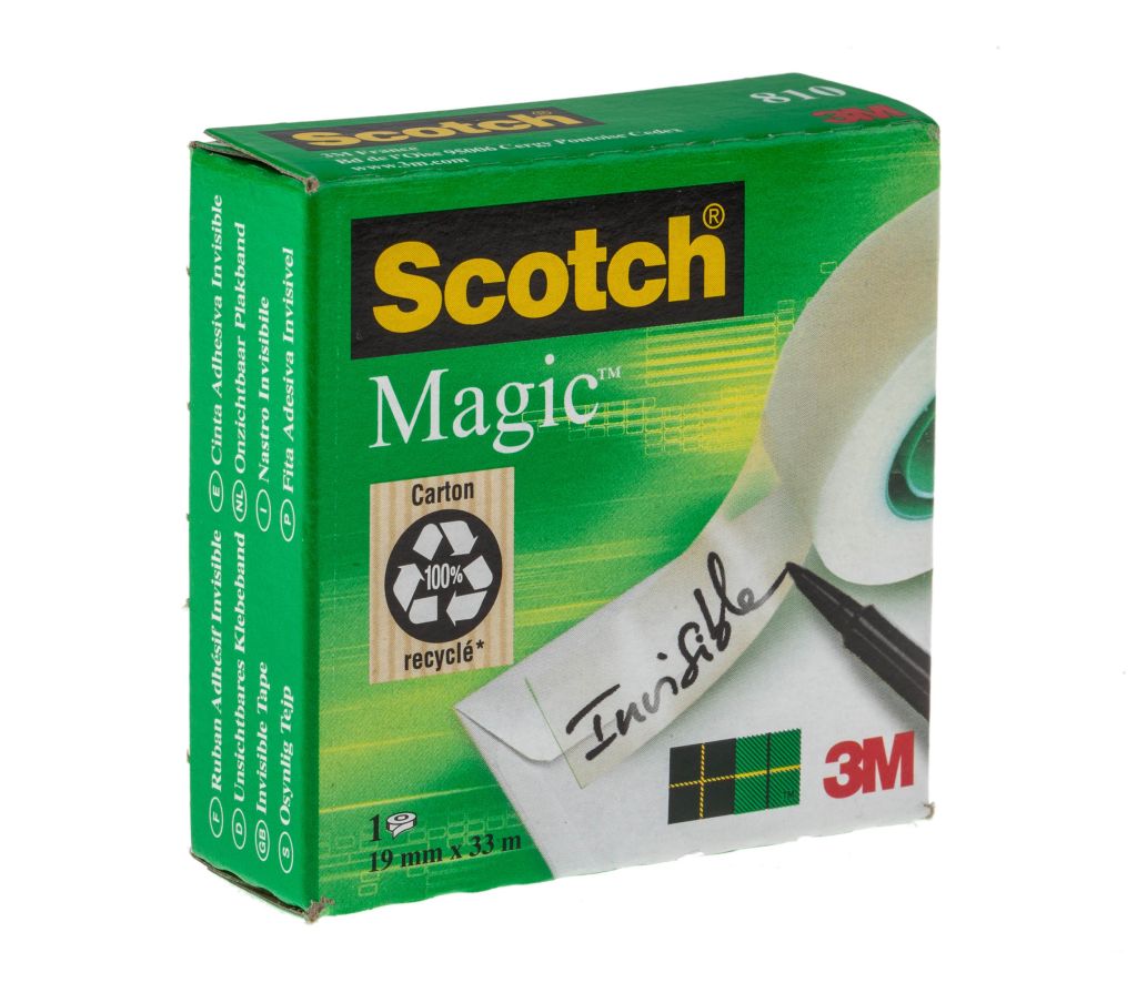 Scotch Tape Magic Tape, 12.7mm Wide x 32.9m, 1 Roll with Dispenser :  : Office Products