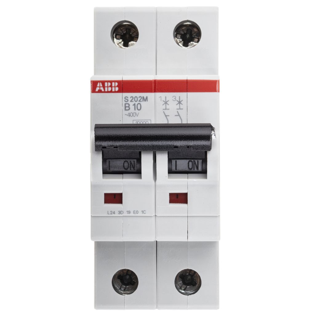 ABB System M Pro 10A MCB Mini Circuit Breaker, 2P Curve B, Breaking