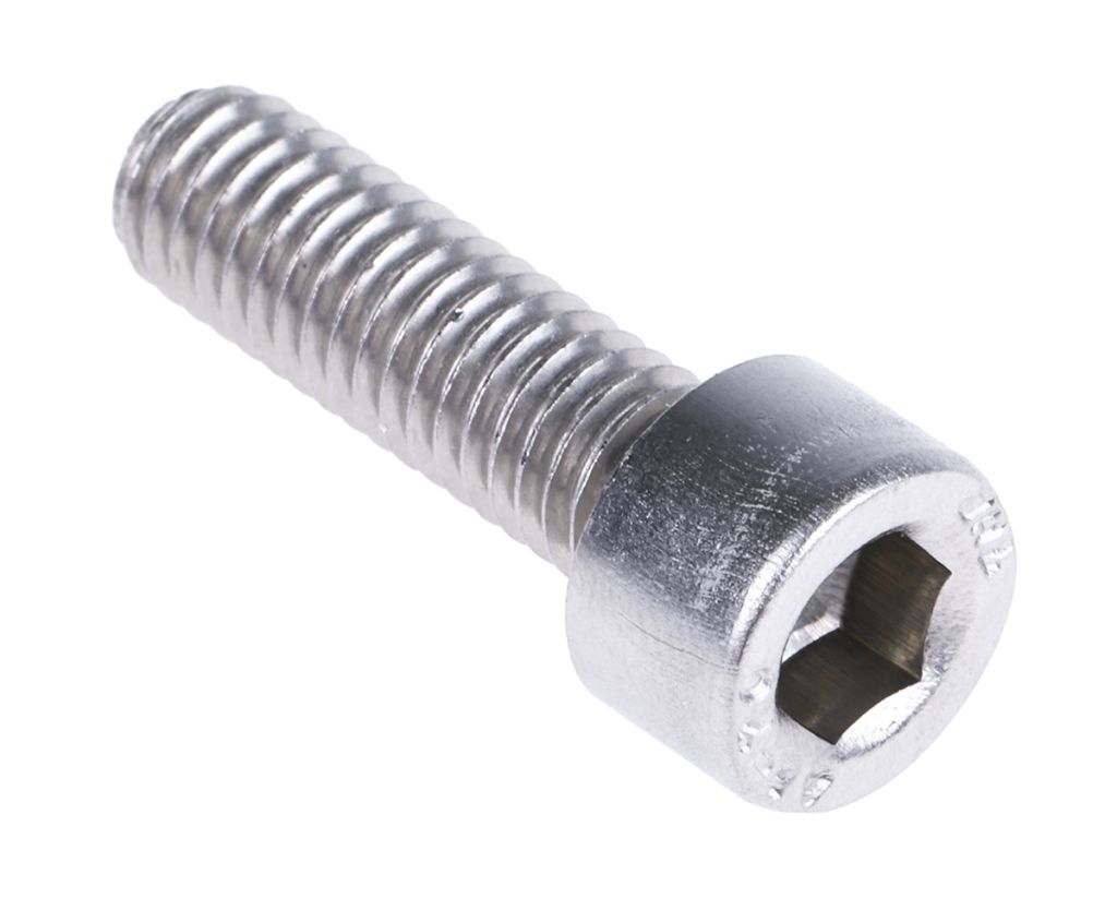 RS PRO M6 X 20mm Hex Socket Cap Screw Plain Stainless Steel RS 