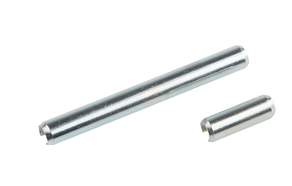 Slotted Spring Pin 3/16 x 3 Carbon Steel Zinc Clear