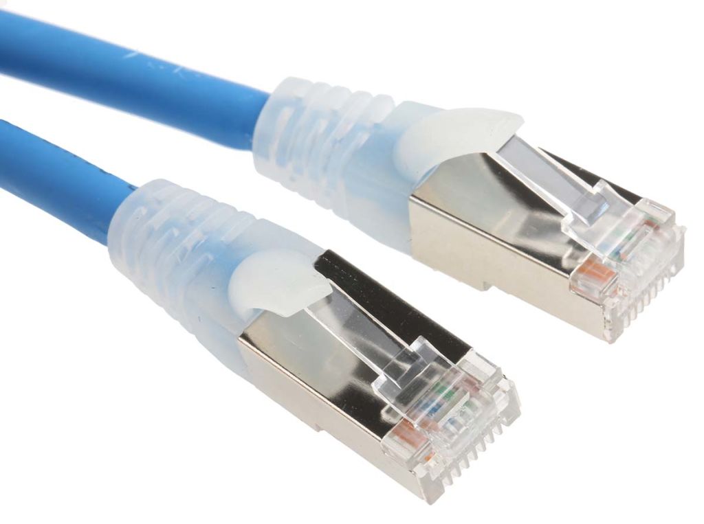 RS PRO Cat6 Male RJ45 to Male RJ45 Ethernet Cable, S/FTP, Blue PVC Sheath,  10m