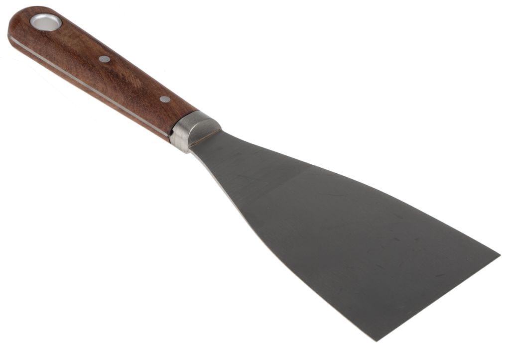 Wood 125 x 75 mm Putty Knife Scraper with Polished Blade - RS ...