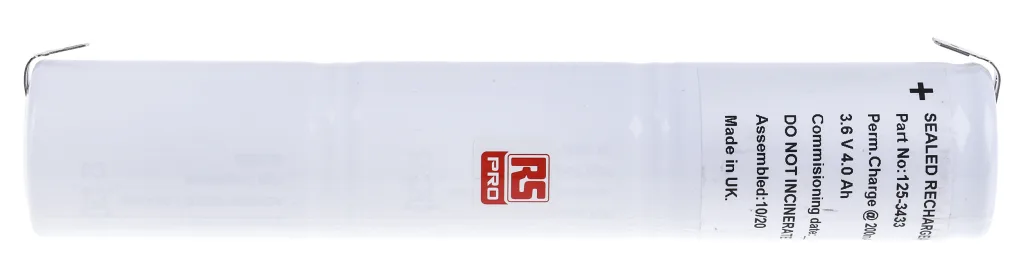 Product image for RS PRO 3.6V NiCd Rechargeable Battery Pack, 4.5Ah