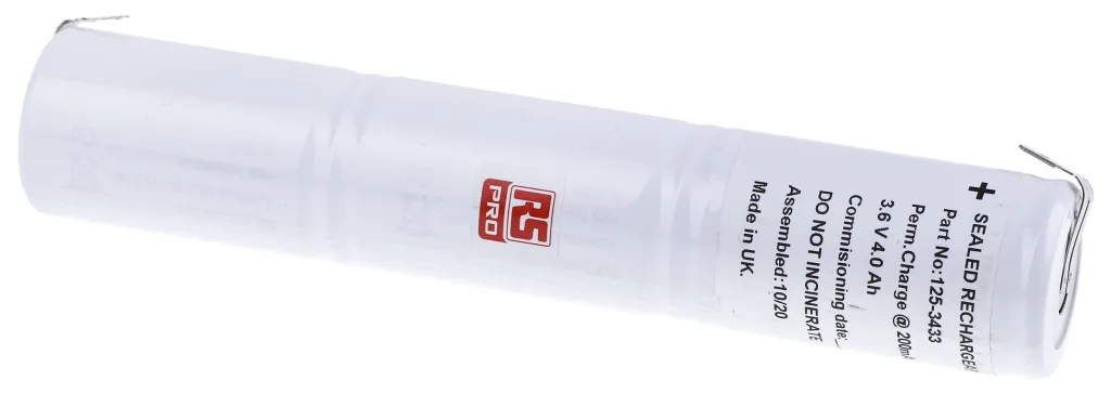 Product image for RS PRO 3.6V NiCd Rechargeable Battery Pack, 4.5Ah