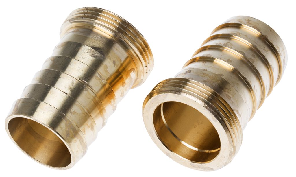 RS PRO Straight Brass Hose Connector, 39 mm BSP Male