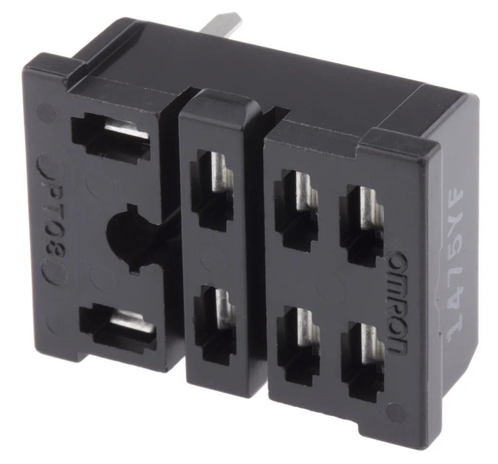 Product image for 8 pin plug in relay socket