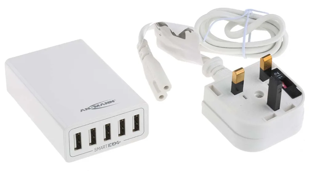 Product image for AC/DC USB CHARGER 5 PORT 8A - EU/UK