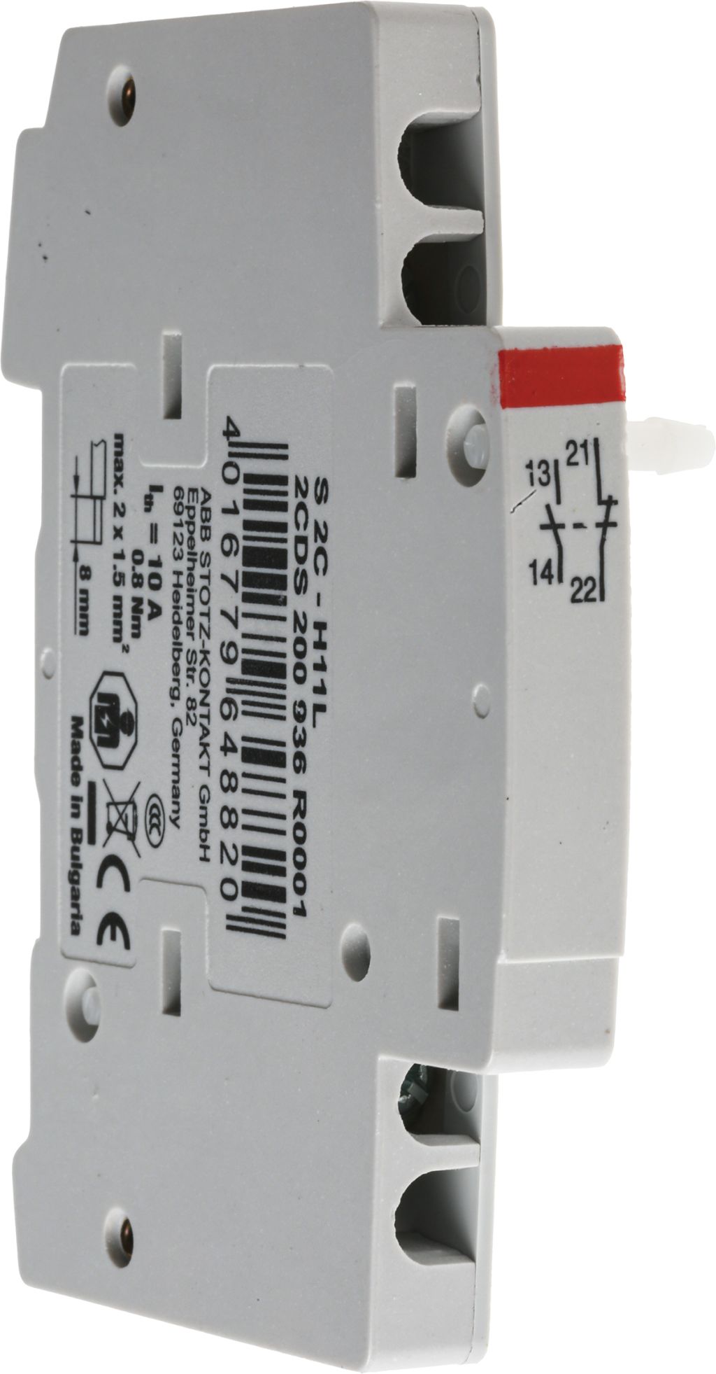 DIN Rail Mount Auxiliary Contact, NC/NO, 10 A, 24 V ac/dc - RS Components  Vietnam