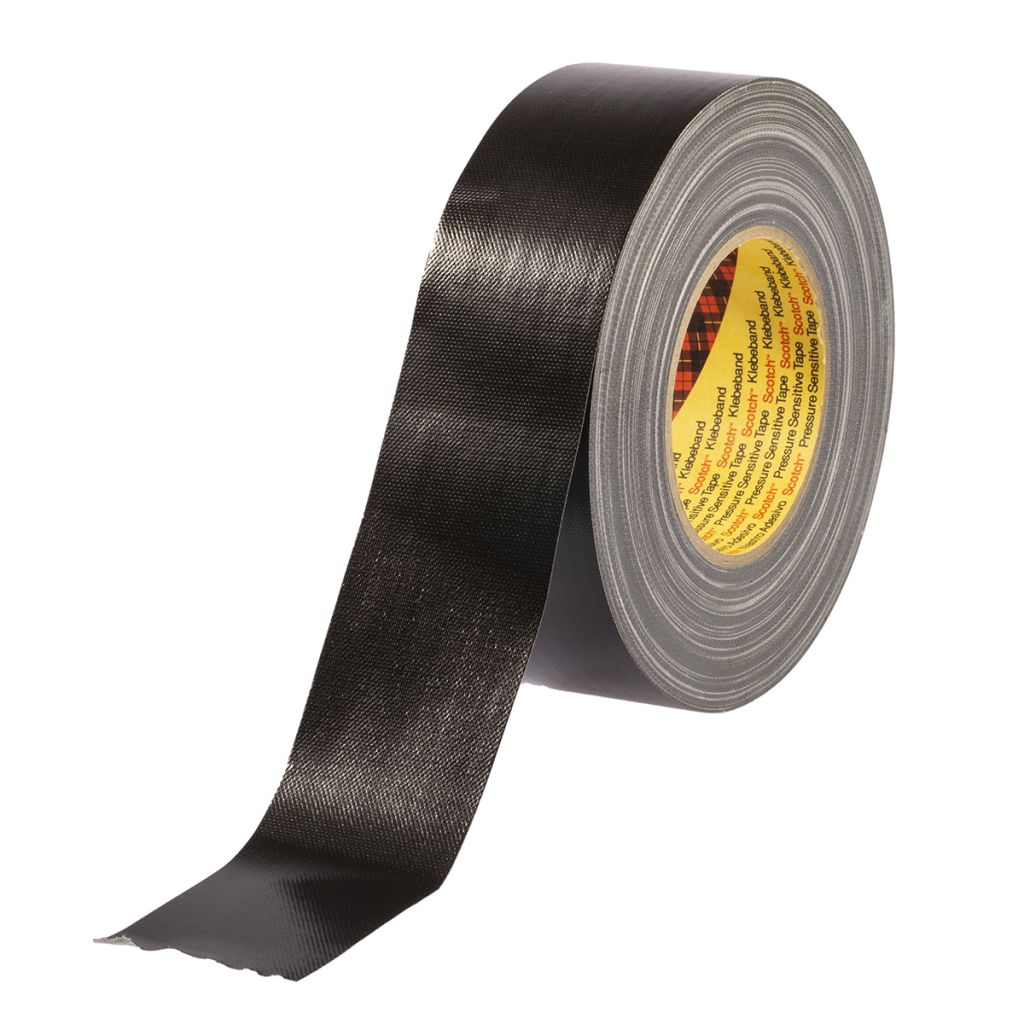 3M Scotch 389 Duct Tape, 50m x 50mm, Black, PE Coated Finish RS  Components Indonesia