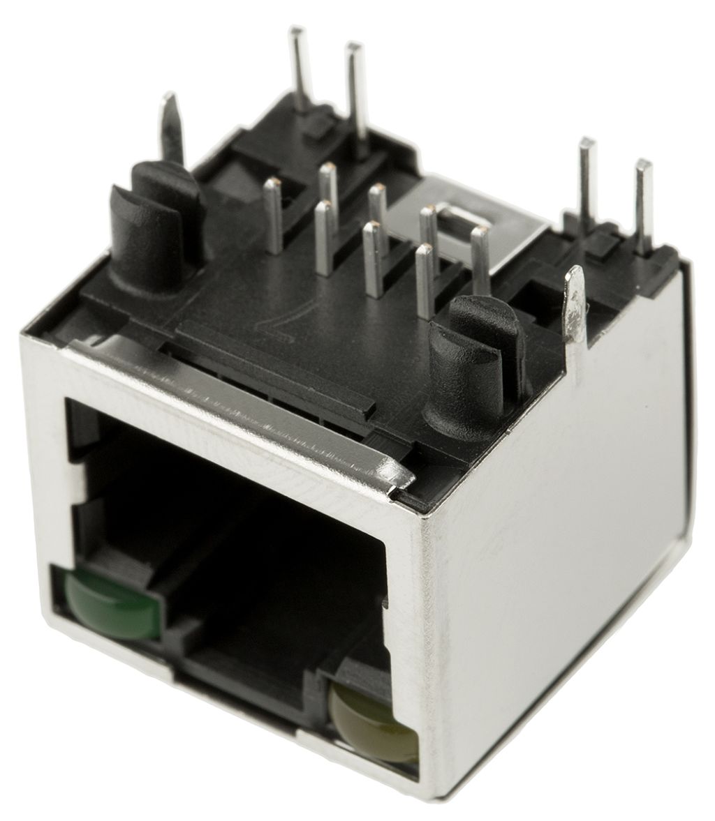 Schlegel 23.001.537 RJ45 femmina con anteriore, 1 X RJ45 femmina con  ombrello e posteriori, 1 X 60 cm cavo con connettori RJ45 schermato, Argento