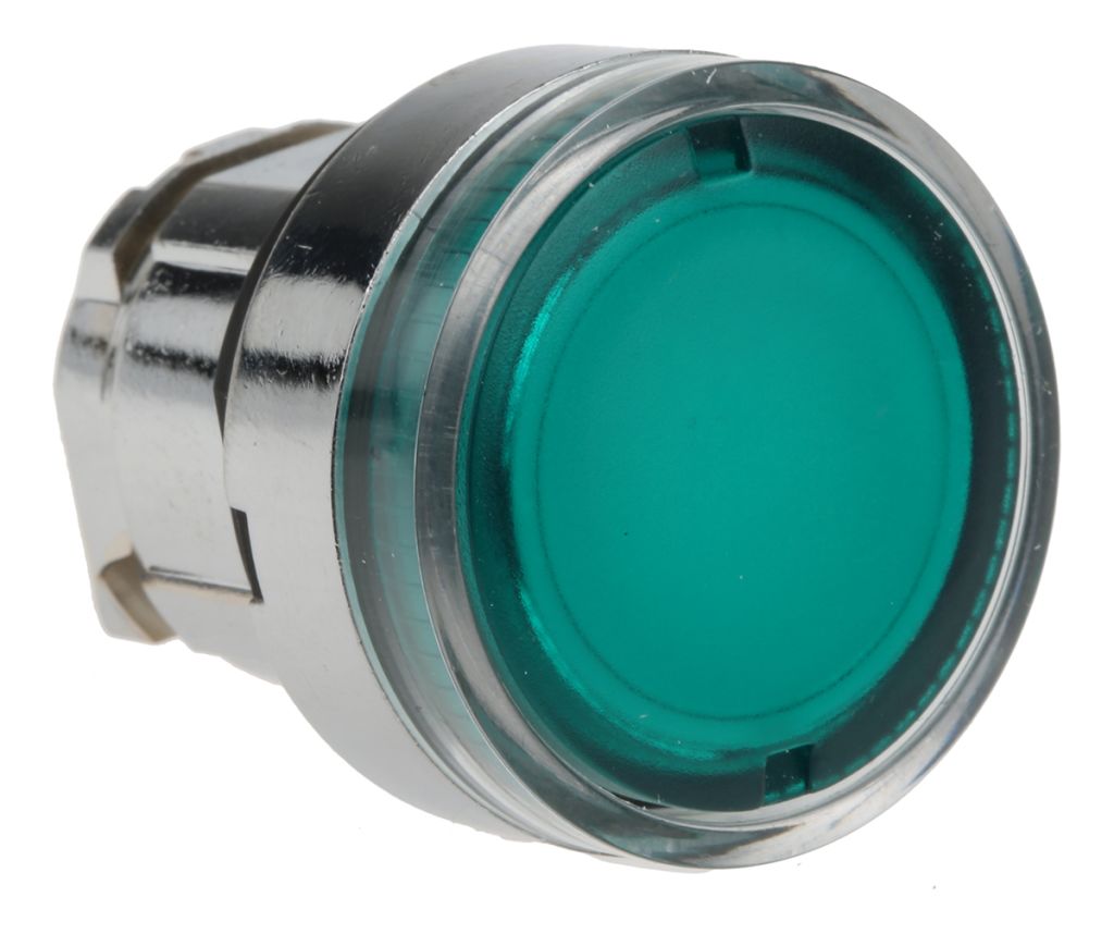 Schneider Electric Extended Illuminated, Illuminated Green Push Button ...