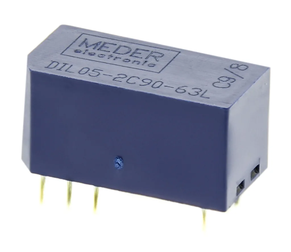 Meder DPDT Reed Relay, 5V dc Coil, 150 Ω, PCB Mount - RS Components ...