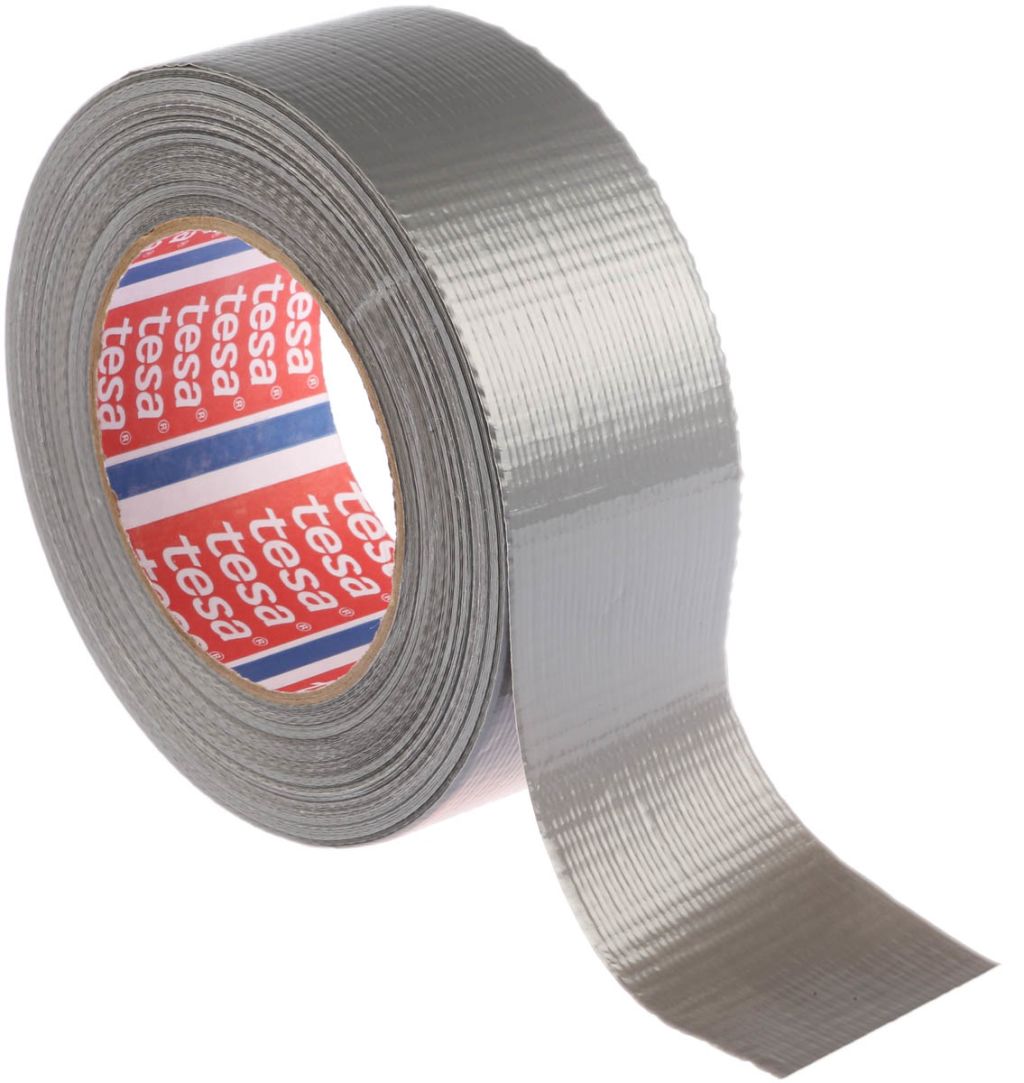 4615 Grey  Tesa 4615 Duct Tape, 50m x 50mm, Silver, PE Coated