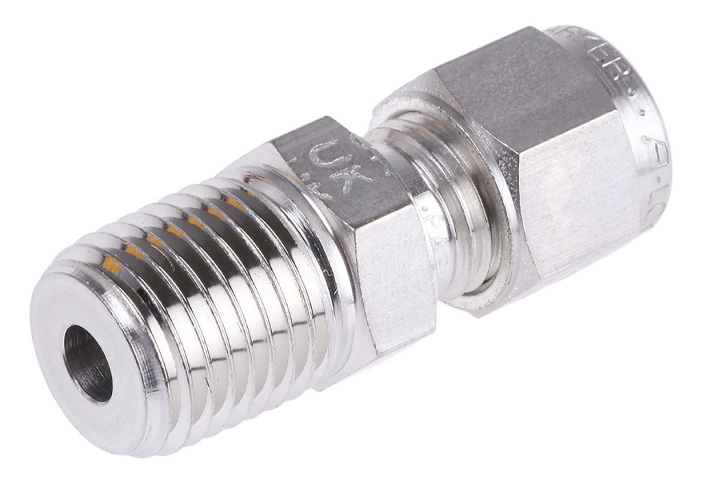 1/4 M NPT striaght compression fitting for 1/4 O.D. tube