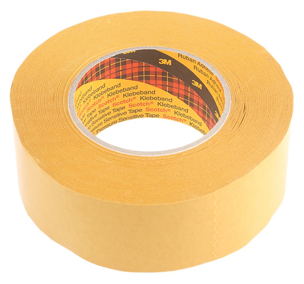 RS PRO, RS PRO White Double Sided Paper Tape, Non-Woven Backing, 15mm x  50m, 125-4303