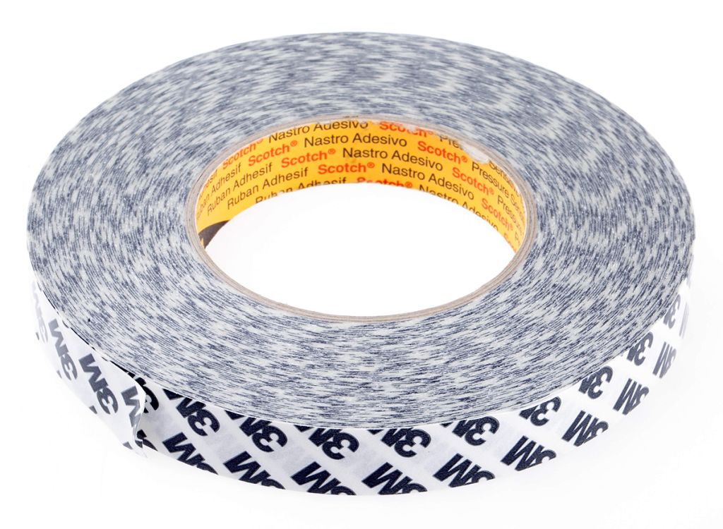 RS PRO White Double Sided Paper Tape, Non-Woven Backing, 25mm x 50m