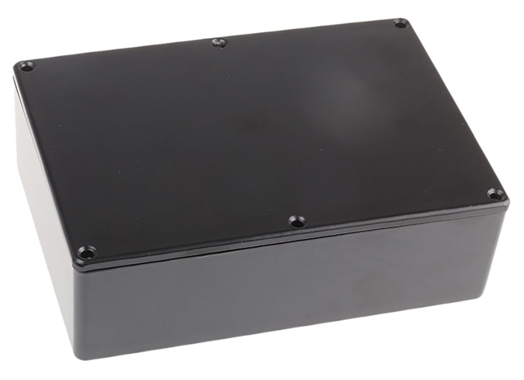 RS PRO Black Die Cast Aluminium Enclosure, IP66, Shielded, 171.9 x 120.9 x  55mm