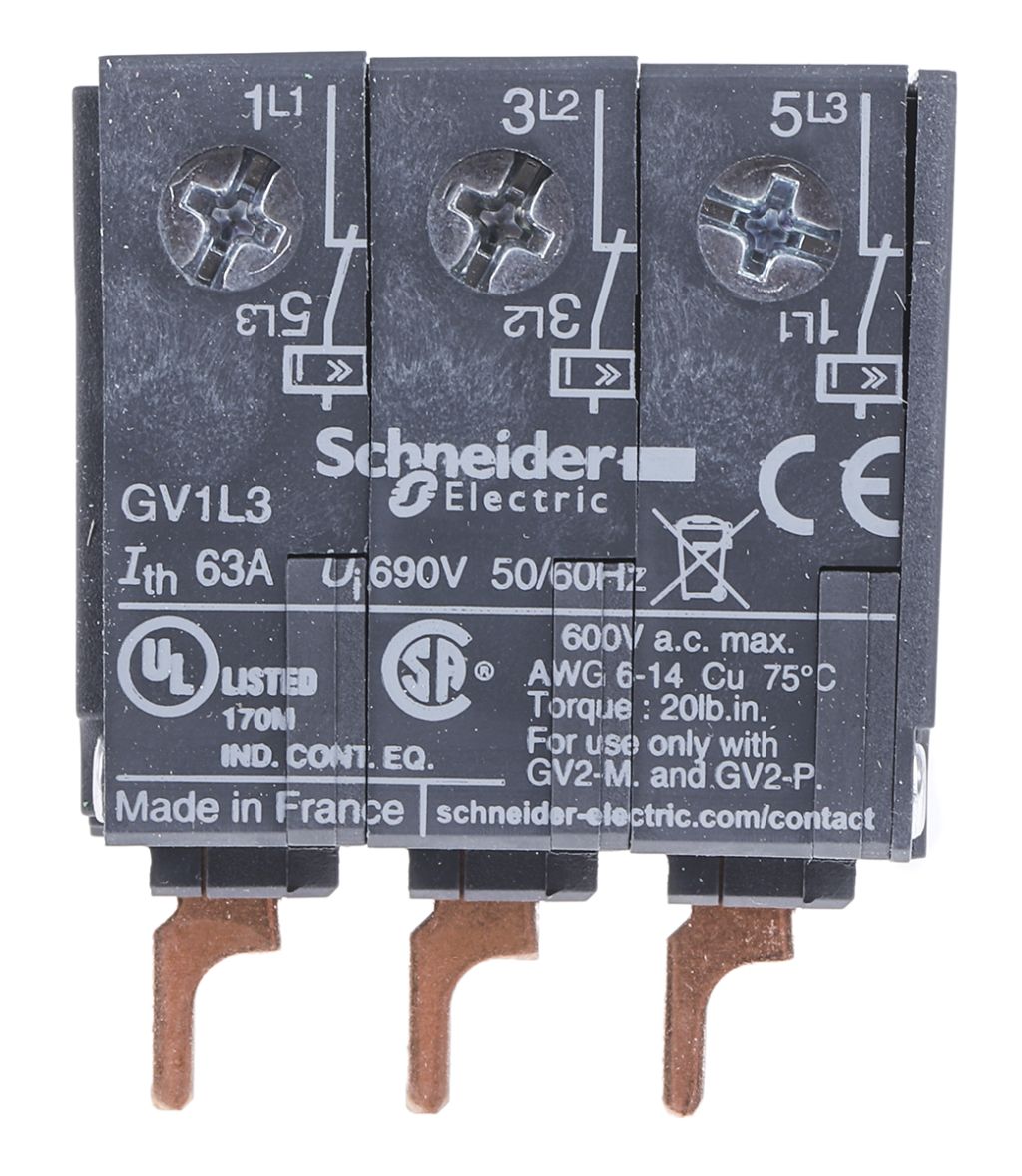 Schneider Electric Contact for use with TeSys, TeSys, GV2