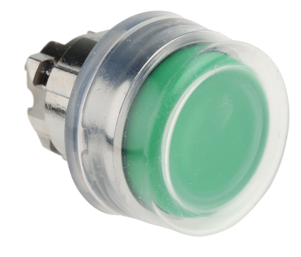 Schneider Electric Booted Green Push Button Head - Momentary, Harmony ...