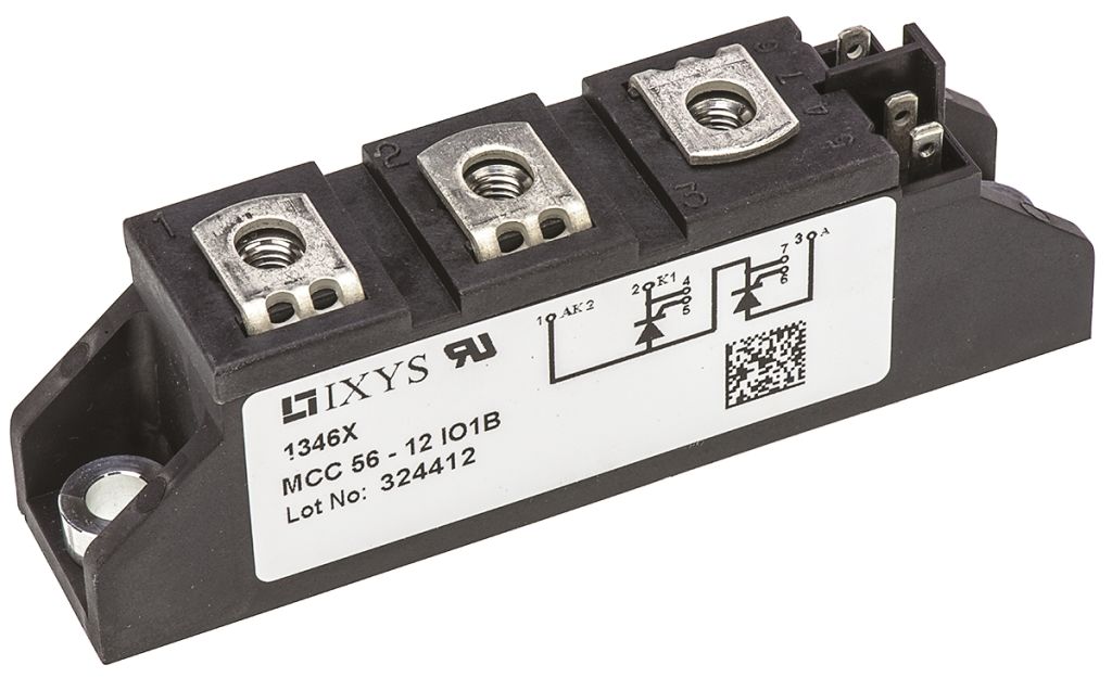 IXYS MCC56-12io1B, Dual Thyristor Module 1200V, 64A 100mA