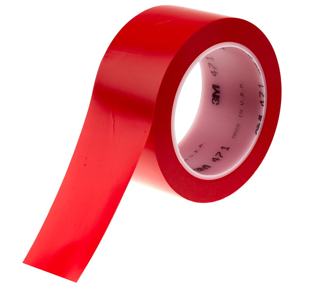 3M Scotch 471 Red Vinyl 33m Lane Marking Tape, 0.14mm Thickness