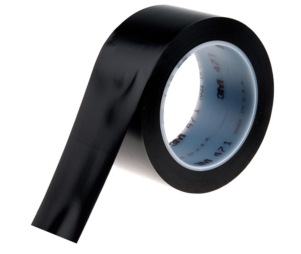 3M Scotch 471 Black Vinyl 33m Lane Marking Tape, 0.14mm Thickness