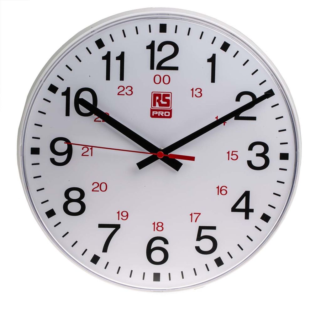 30cm 24 Hour Quartz Wall Clock Rs Components Indonesia 30cm 24 Hour Quartz Wall Clock Rs Components Indonesia
