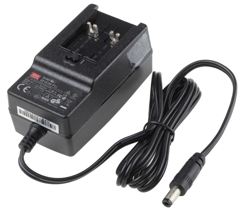 Mean Well, 12W Plug In Power Supply 5V dc, 2.4A, Level V Efficiency, 1  Output AC/DC Adapter, 2-Pin Euro - RS Components Indonesia