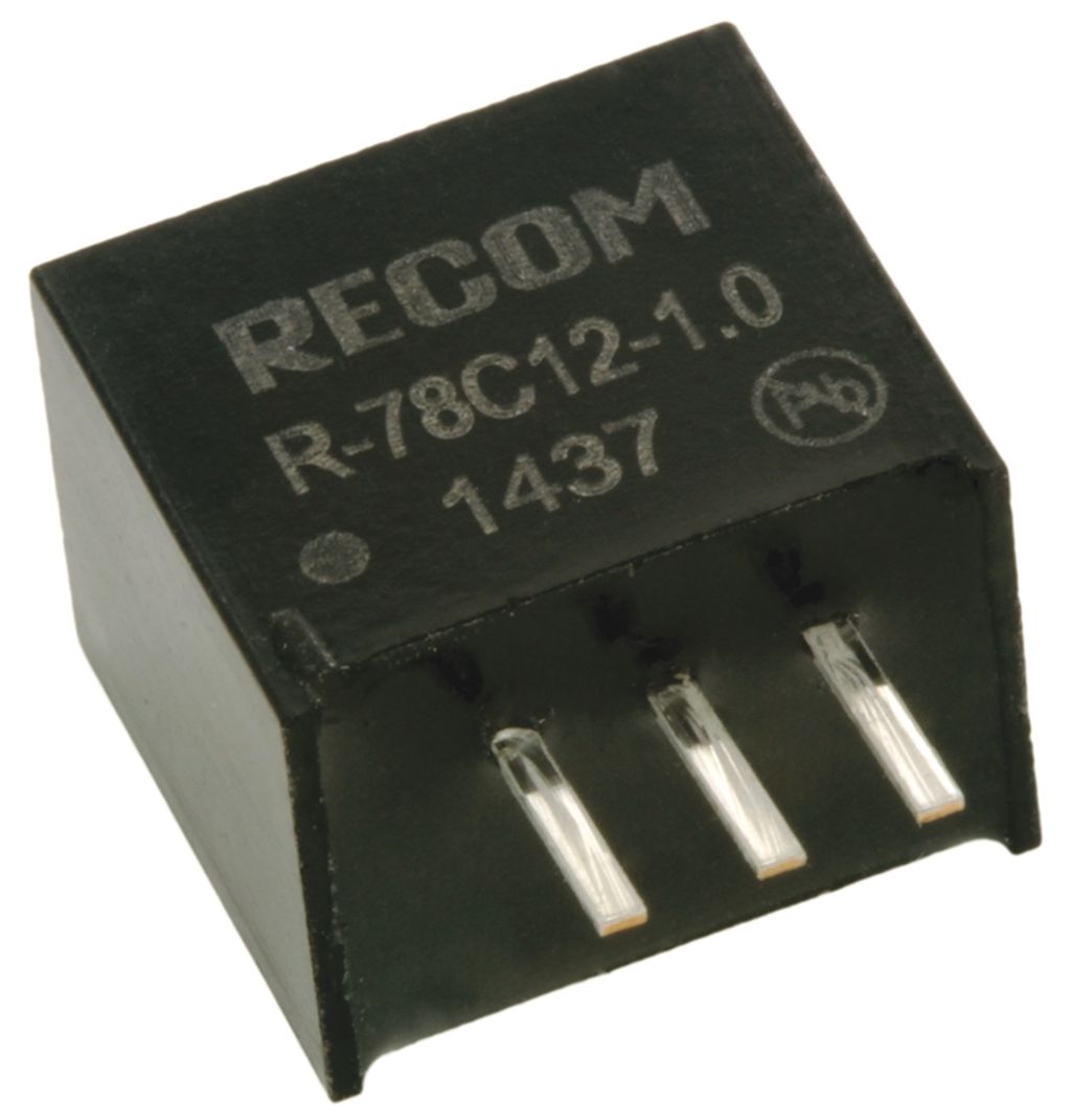 Recom Through Hole Switching Regulator, 12V dc Output Voltage, 15 → 42V ...