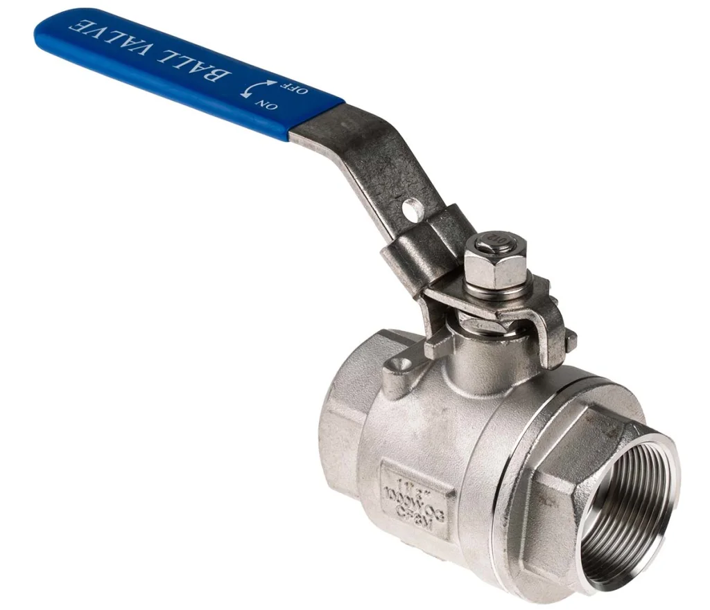Product image for 2 pc S/steel Ball Valve,1 1/2in BSPP F-F