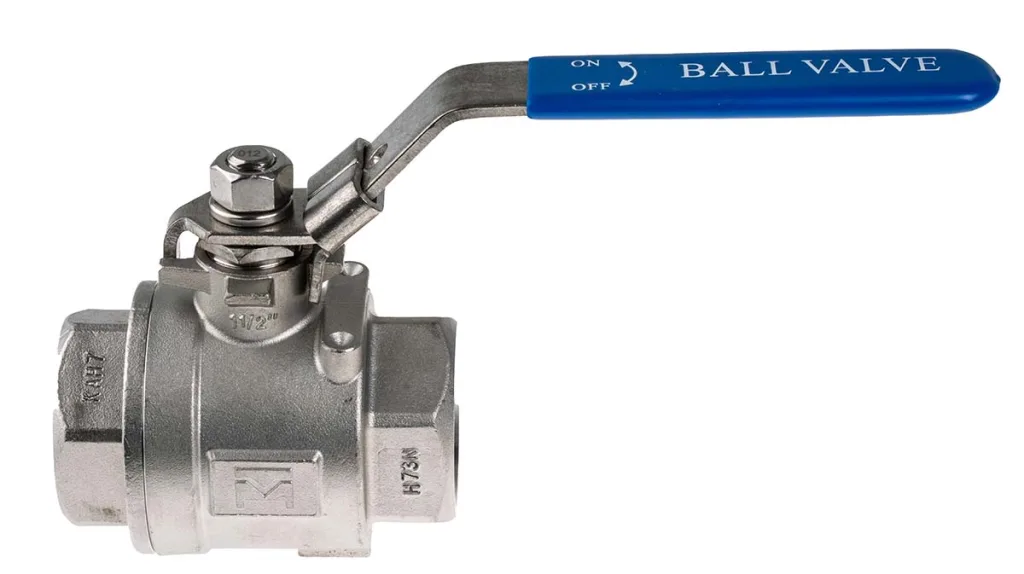 Product image for 2 pc S/steel Ball Valve,1 1/2in BSPP F-F