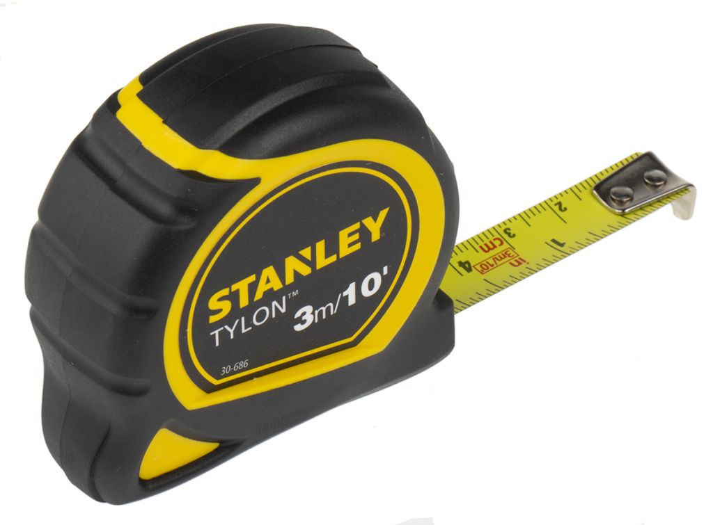 Retractable Metal Tape Measure 10ft/3m - Both Imperial and Metric Scale by