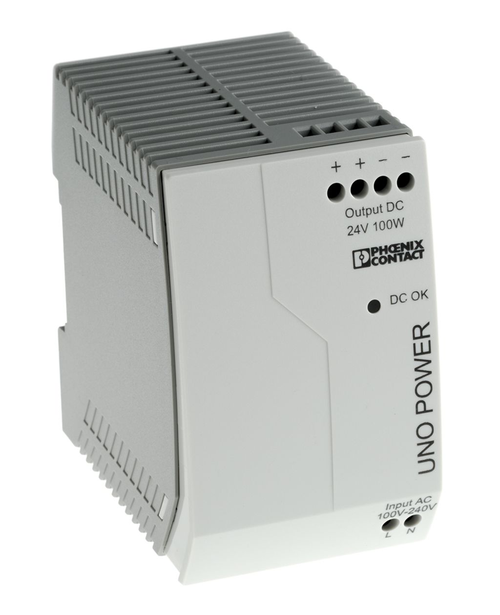Phoenix Contact UNO-PS/1AC/24DC/100W Switch Mode DIN Rail Power Supply ...