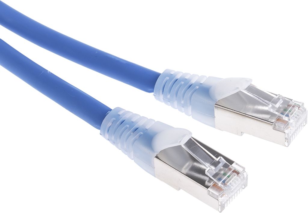 RS PRO Cat6 Male RJ45 to Male RJ45 Ethernet Cable, S/FTP, Blue PVC Sheath,  10m