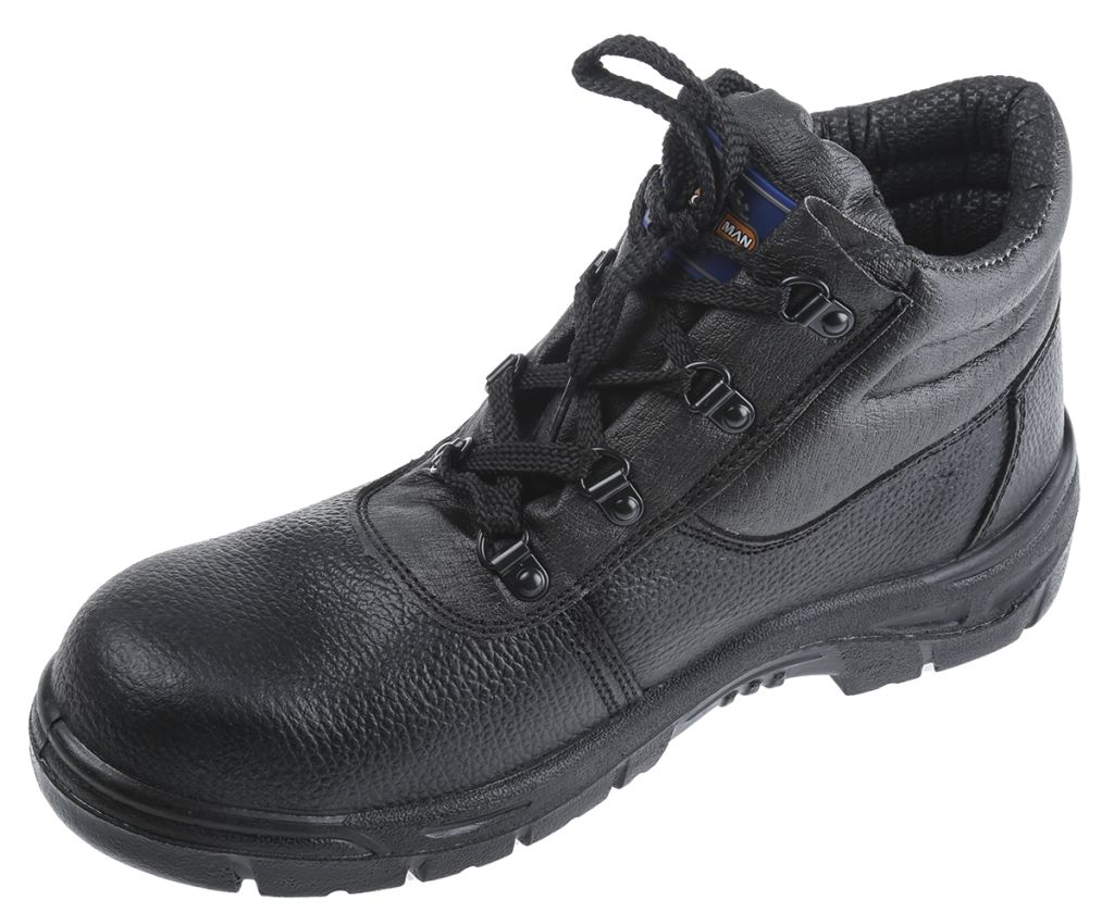 RS PRO Black Steel Toe Capped Mens Safety Boots, UK 9, EU 43 - RS ...