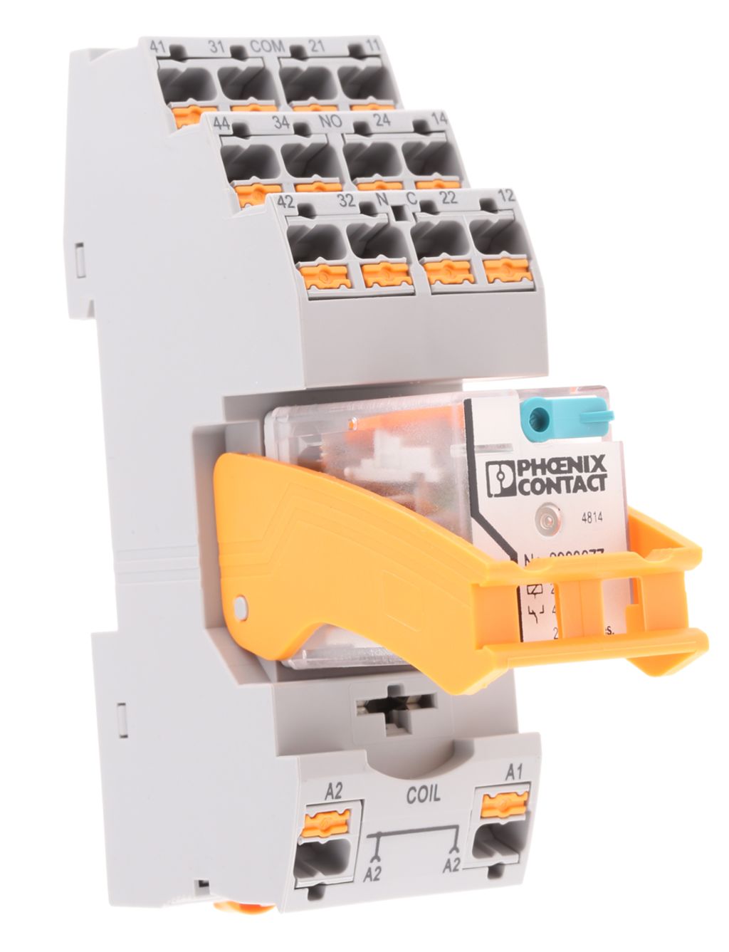 Phoenix Contact, 24V dc Coil Non-Latching Relay 4PDT, 5mA Switching ...