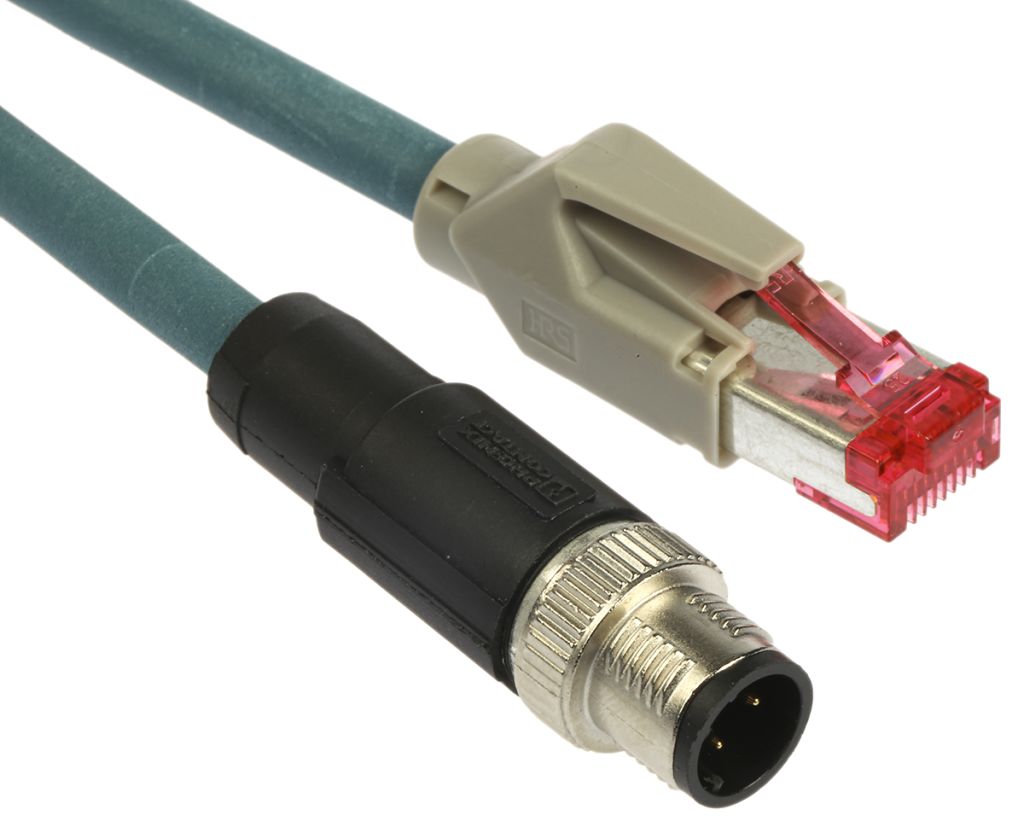 Phoenix Contact Straight Male M12 to Straight Male RJ45 Sensor Actuator  Cable, 4 Core, PUR, 2m - RS Components Vietnam