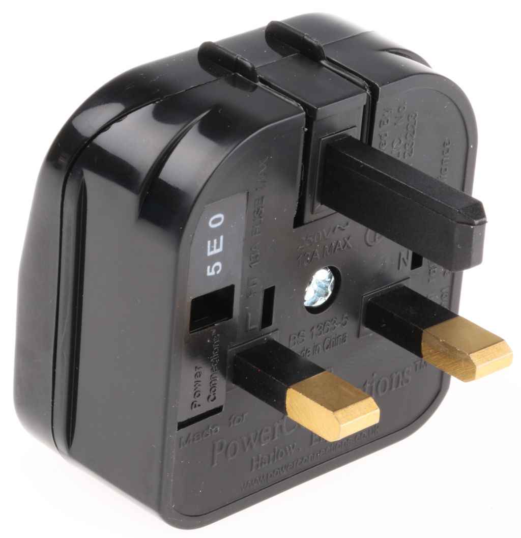 4 Pc Euro Plug EU Schuko 2 Pin to UK 3 Pin Adaptor European Travel