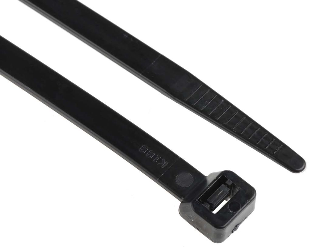 RS PRO Black Nylon Cable Tie, 380mm x 7.6 mm - RS Components Indonesia