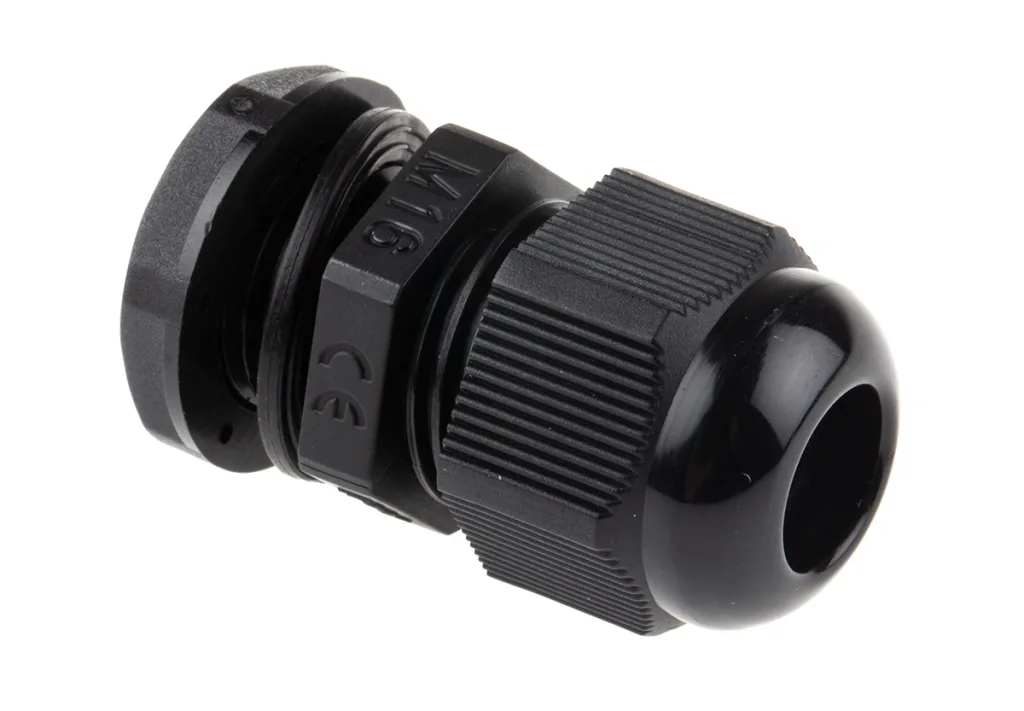 Uxcell M16 Cable Gland – 90-Degree IP68 Waterproof Nylon Connector With Locknut & Washer – Fits 6-10mm Cable (Black)