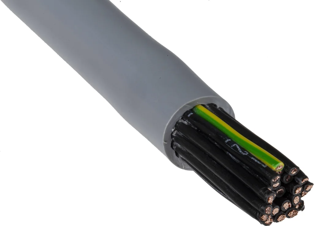 Product image for RS PRO 25 Core Unscreened YY Control Cable, 1 mm², Grey PVC Sheath, 50m, 17 AWG