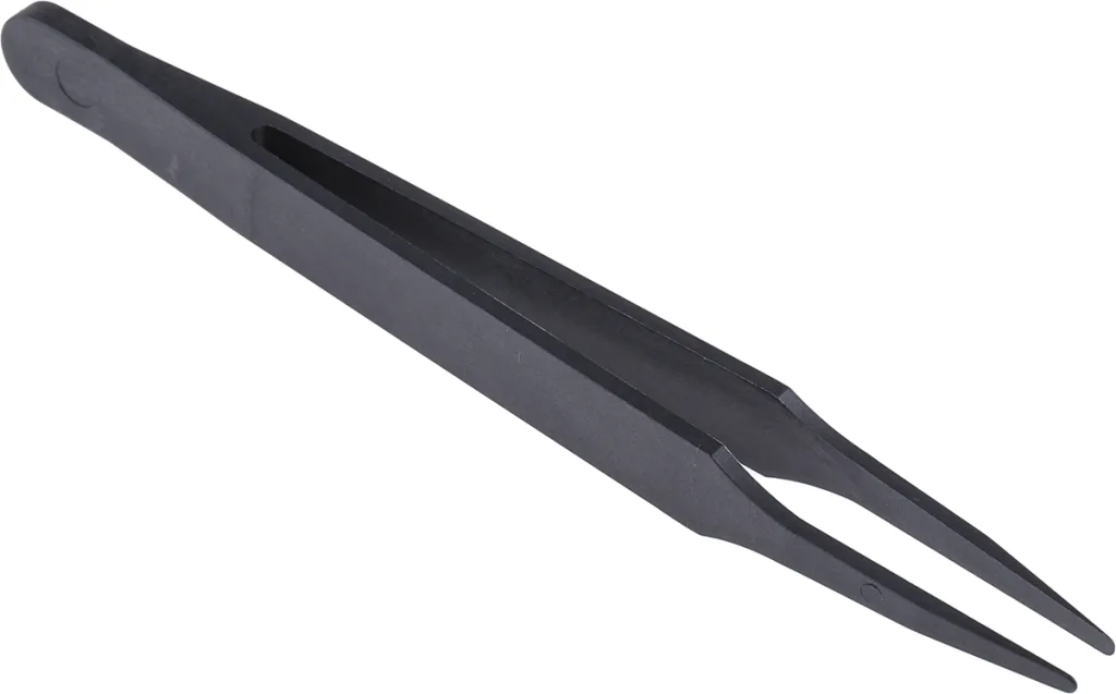 ideal-tek 115 mm, PA66/CF30 (Tip), Plastic (Body), Flat; Rounded, ESD  Tweezers