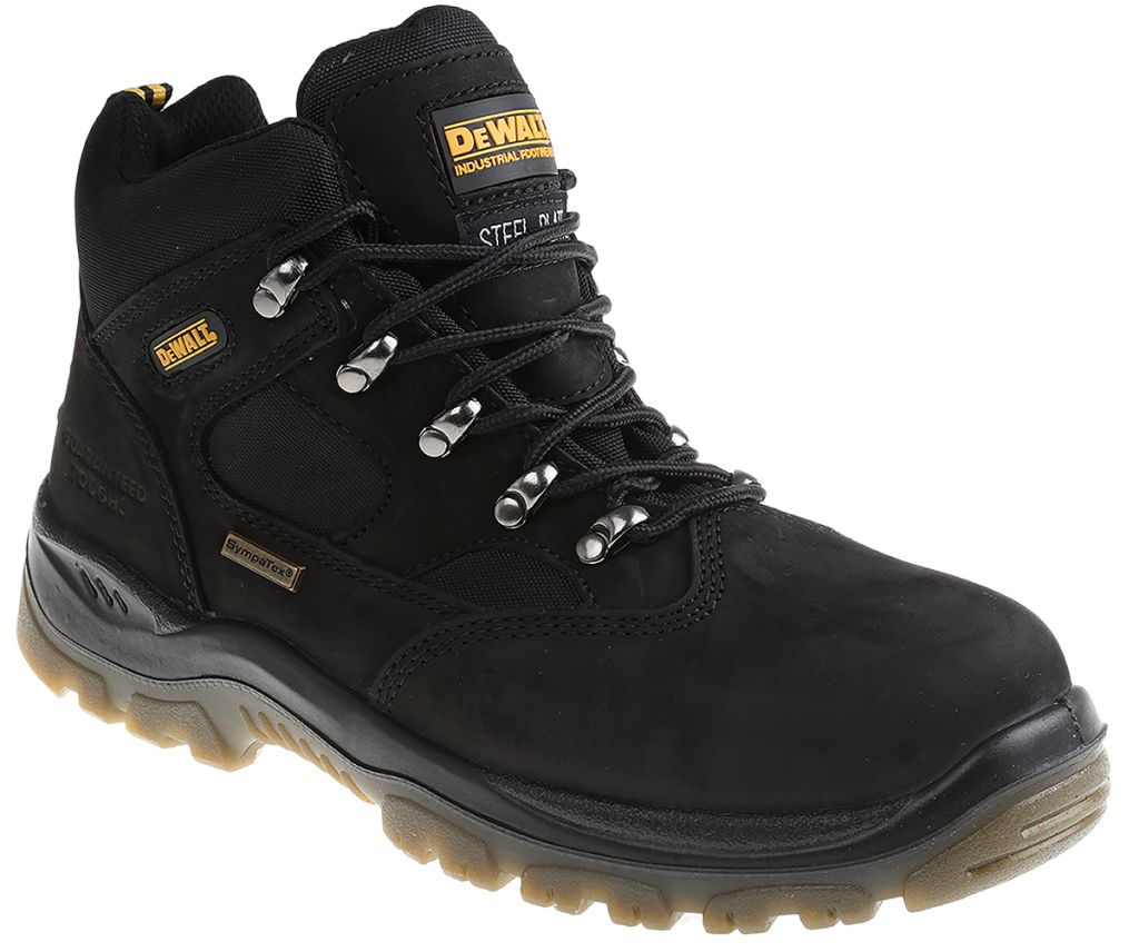 DeWALT Challenger Black Steel Toe Capped Mens Safety Boots, UK 7, EU 41 ...