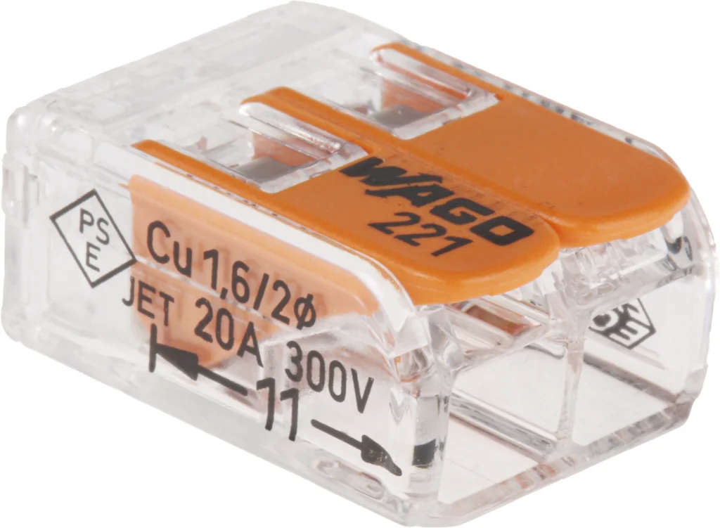 Product image for CONNECTOR 2P FOR WIRES SOLID & FLEXIBLE