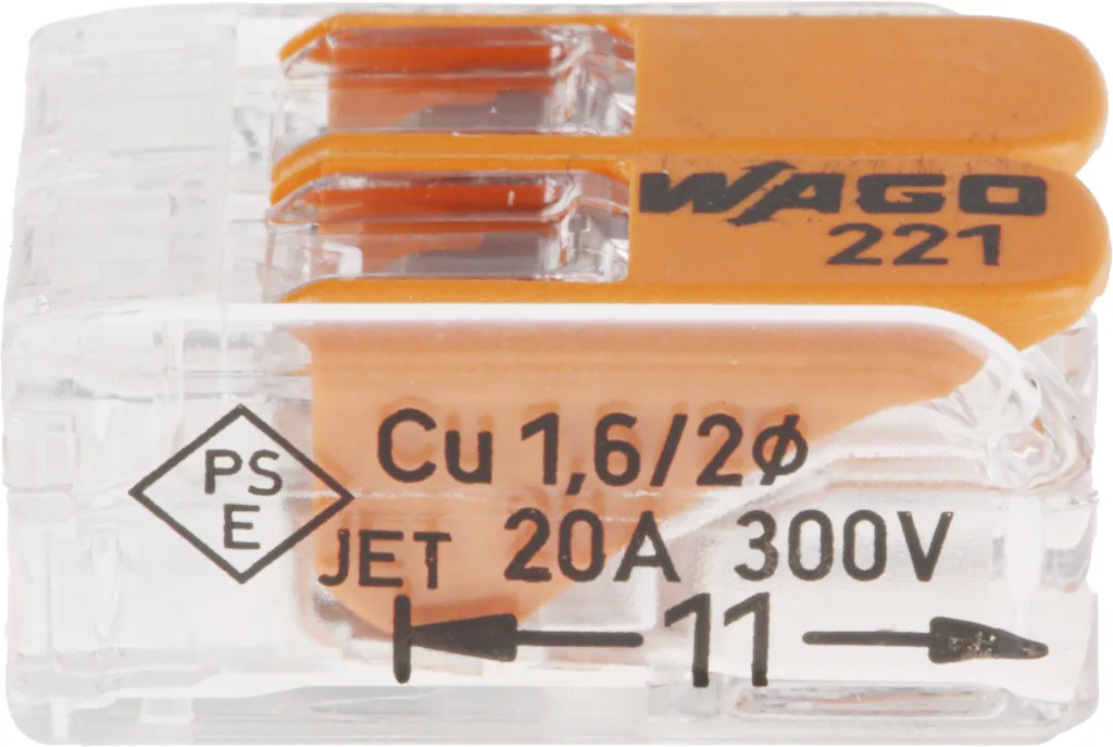 Product image for CONNECTOR 2P FOR WIRES SOLID & FLEXIBLE